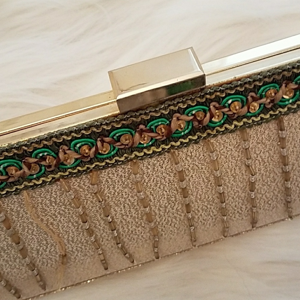 Elegant gold evening bag